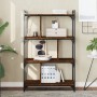 Bookshelf 4 shelves wood engineering brown oak 76x32x123 cm by vidaXL, Bookcases and shelves - Ref: Foro24-833939, Price: 65,...