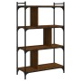 Bookshelf 4 shelves wood engineering brown oak 76x32x123 cm by vidaXL, Bookcases and shelves - Ref: Foro24-833939, Price: 65,...