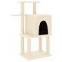 Rascador para gatos con postes de sisal color crema 97 cm de vidaXL, Mobiliario para gatos - Ref: Foro24-172064, Precio: 49,4...