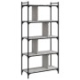 Sonoma gray engineered wood 5-shelf bookcase 76x32x158 cm by vidaXL, Bookcases and shelves - Ref: Foro24-833943, Price: 80,99...