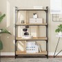 Bookcase with 4 shelves engineered wood Sonoma oak 76x32x123 cm by vidaXL, Bookcases and shelves - Ref: Foro24-833936, Price:...