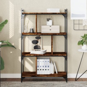 Bookcase with 4 shelves engineered wood smoked oak 76x32x123cm by vidaXL, Bookcases and shelves - Ref: Foro24-833937, Price: ...