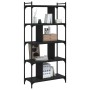 Librería de 5 estantes madera de ingeniería negro 76x32x158 cm de vidaXL, Librerías y estanterías - Ref: Foro24-833940, Preci...