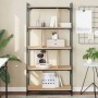 Bookcase with 5 shelves engineered wood Sonoma oak 76x32x158 cm by vidaXL, Bookcases and shelves - Ref: Foro24-833941, Price:...