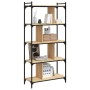 Bookcase with 5 shelves engineered wood Sonoma oak 76x32x158 cm by vidaXL, Bookcases and shelves - Ref: Foro24-833941, Price:...