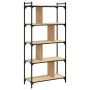 Bookcase with 5 shelves engineered wood Sonoma oak 76x32x158 cm by vidaXL, Bookcases and shelves - Ref: Foro24-833941, Price:...