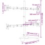Schwarzer Monitorständer aus Stahl VESA 75/100 mm von vidaXL, Monitor- und TV-Ständer - Ref: Foro24-358009, Preis: 51,72 €, R...