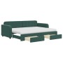 Sofá cama nido con cajones terciopelo verde oscuro 80x200 cm de vidaXL, Camas y somieres - Ref: Foro24-3196996, Precio: 502,4...