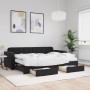 Trundle sofa bed with drawers black velvet 80x200 cm by vidaXL, Beds and slatted bases - Ref: Foro24-3196998, Price: 471,44 €...