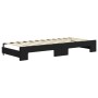 Sofá cama nido con cajones terciopelo negro 80x200 cm de vidaXL, Camas y somieres - Ref: Foro24-3196998, Precio: 485,99 €, De...