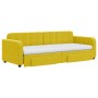 Trundle sofa bed with drawers yellow velvet 80x200 cm by vidaXL, Beds and slatted bases - Ref: Foro24-3196999, Price: 513,31 ...