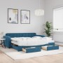 Sofá cama nido con cajones terciopelo azul 90x200 cm de vidaXL, Camas y somieres - Ref: Foro24-3197000, Precio: 476,67 €, Des...