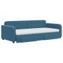 Sofá cama nido con cajones terciopelo azul 90x200 cm de vidaXL, Camas y somieres - Ref: Foro24-3197000, Precio: 476,67 €, Des...