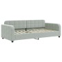 Trundle sofa bed with drawers light gray velvet 90x200 cm by vidaXL, Beds and slatted bases - Ref: Foro24-3197001, Price: 618...