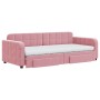 Sofá cama nido con cajones terciopelo rosa 90x200 cm de vidaXL, Camas y somieres - Ref: Foro24-3197004, Precio: 478,66 €, Des...