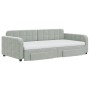 Trundle sofa bed with drawers light gray velvet 100x200 cm by vidaXL, Beds and slatted bases - Ref: Foro24-3197008, Price: 50...