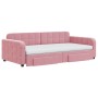 Sofá cama nido con cajones terciopelo rosa 100x200 cm de vidaXL, Camas y somieres - Ref: Foro24-3197011, Precio: 503,42 €, De...