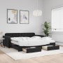 Sofá cama nido con cajones terciopelo negro 100x200 cm de vidaXL, Camas y somieres - Ref: Foro24-3197012, Precio: 643,19 €, D...