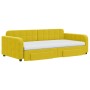 Trundle sofa bed with drawers yellow velvet 100x200 cm by vidaXL, Beds and slatted bases - Ref: Foro24-3197013, Price: 566,80...