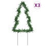 Weihnachtsbaum mit Pfählen 3 Einheiten 50 LED 30 cm von vidaXL, Weihnachtsbeleuchtung - Ref: Foro24-357729, Preis: 36,30 €, R...