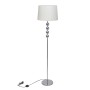 Lámpara de pie pantalla y soporte alto 4 bolas adorno blanca de vidaXL, Lámparas - Ref: Foro24-240904, Precio: 67,06 €, Descu...