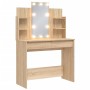 Dressing table with LED lights Sonoma oak 96x40x142 cm by vidaXL, Bedroom Dressers - Ref: Foro24-837894, Price: 121,97 €, Dis...