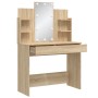 Dressing table with LED lights Sonoma oak 96x40x142 cm by vidaXL, Bedroom Dressers - Ref: Foro24-837894, Price: 121,97 €, Dis...