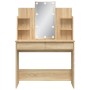 Dressing table with LED lights Sonoma oak 96x40x142 cm by vidaXL, Bedroom Dressers - Ref: Foro24-837894, Price: 121,97 €, Dis...