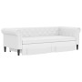 Trundle sofa bed with drawers white synthetic leather 90x200 cm by vidaXL, Beds and slatted bases - Ref: Foro24-3197736, Pric...