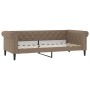 Trundle sofa bed with drawers cappuccino synthetic leather 90x200 cm by vidaXL, Beds and slatted bases - Ref: Foro24-3197738,...