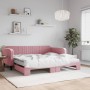 Sofá cama nido con colchón terciopelo rosa 100x200 cm de vidaXL, Camas y somieres - Ref: Foro24-3197097, Precio: 497,35 €, De...