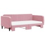 Sofá cama nido con colchón terciopelo rosa 100x200 cm de vidaXL, Camas y somieres - Ref: Foro24-3197097, Precio: 497,35 €, De...