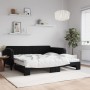 Sofá cama nido con colchón terciopelo negro 100x200 cm de vidaXL, Camas y somieres - Ref: Foro24-3197098, Precio: 446,56 €, D...