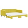 Sofá cama nido con colchón terciopelo amarillo 100x200 cm de vidaXL, Camas y somieres - Ref: Foro24-3197099, Precio: 510,84 €...