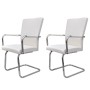 Cantilever dining chairs 2 units white synthetic leather by vidaXL, dining chairs - Ref: Foro24-240994, Price: 173,04 €, Disc...