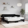 Sofá cama nido con colchón terciopelo negro 90x190 cm de vidaXL, Camas y somieres - Ref: Foro24-3197102, Precio: 443,65 €, De...