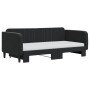 Sofá cama nido con colchón terciopelo negro 90x190 cm de vidaXL, Camas y somieres - Ref: Foro24-3197102, Precio: 466,99 €, De...