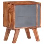 Gray Sheesham solid wood bedside table 40x30x50 cm by vidaXL, Nightstands - Ref: Foro24-286370, Price: 61,76 €, Discount: %