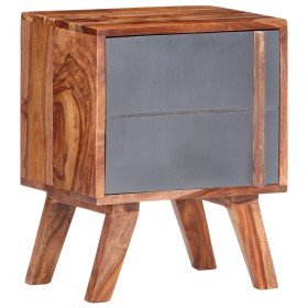 Gray Sheesham solid wood bedside table 40x30x50 cm by vidaXL, Nightstands - Ref: Foro24-286370, Price: 61,99 €, Discount: %