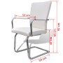 Cantilever dining chairs 2 units white synthetic leather by vidaXL, dining chairs - Ref: Foro24-240994, Price: 173,04 €, Disc...