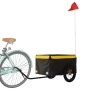 Black and yellow iron bicycle trailer 30 kg by vidaXL, Bicycle trailers - Ref: Foro24-94078, Price: 62,99 €, Discount: %