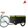 Bicycle trailer, black and green iron, 45 kg by vidaXL, Bicycle trailers - Ref: Foro24-94095, Price: 90,99 €, Discount: %