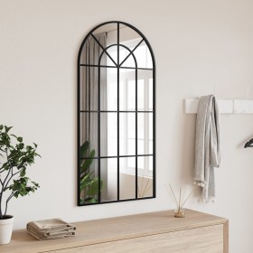 Espejo de pared arco de hierro negro 50x100 cm de vidaXL, Espejos - Ref: Foro24-358626, Precio: 76,29 €, Descuento: %