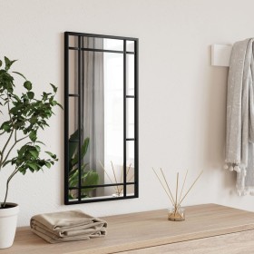 Rectangular black iron wall mirror 30x60 cm by vidaXL, Mirrors - Ref: Foro24-358628, Price: 42,48 €, Discount: %