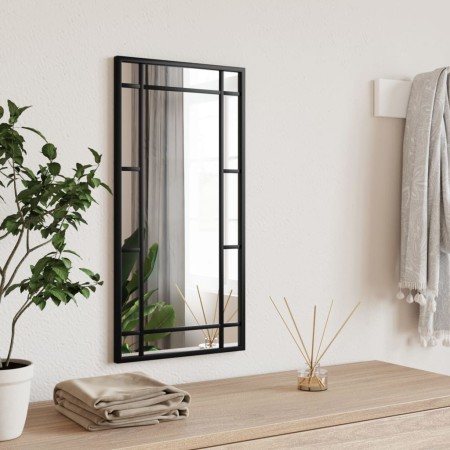 Rectangular black iron wall mirror 30x60 cm by vidaXL, Mirrors - Ref: Foro24-358628, Price: 42,45 €, Discount: %