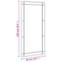 Rectangular black iron wall mirror 50x100 cm by vidaXL, Mirrors - Ref: Foro24-358630, Price: 71,74 €, Discount: %