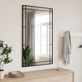 Espejo de pared rectangular de hierro negro 60x100 cm de vidaXL, Espejos - Ref: Foro24-358631, Precio: 71,77 €, Descuento: %