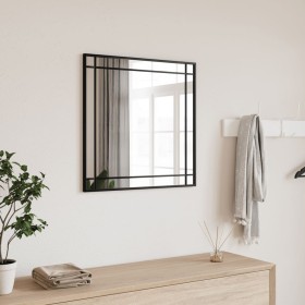 Square black iron wall mirror 60x60 cm by vidaXL, Mirrors - Ref: Foro24-358635, Price: 55,81 €, Discount: %