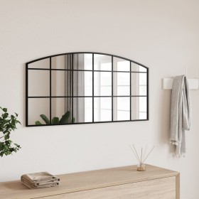 Espejo de pared arco de hierro negro 100x50 cm de vidaXL, Espejos - Ref: Foro24-358638, Precio: 74,67 €, Descuento: %