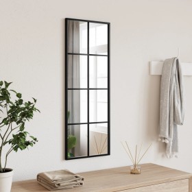 Espejo de pared rectangular de hierro negro 30x80 cm de vidaXL, Espejos - Ref: Foro24-358642, Precio: 47,89 €, Descuento: %